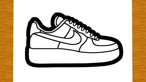 nike air force 1 nike zeichen gemalt|air force 1 Nike shoes drawing.